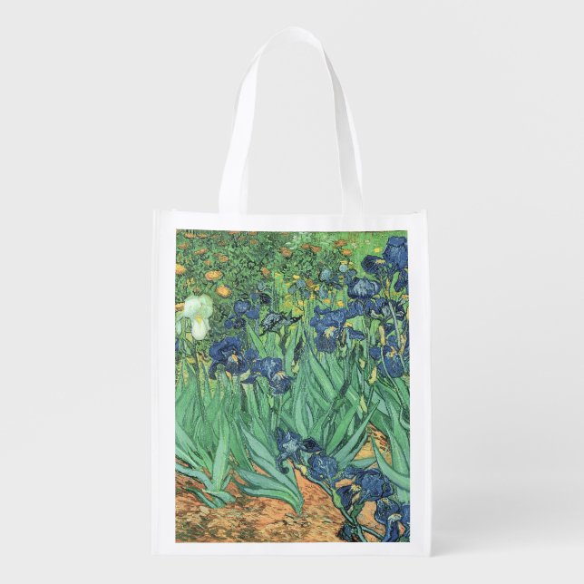 Vincent van Gogh | Irises, 1889 Reusable Grocery Bag (Front)