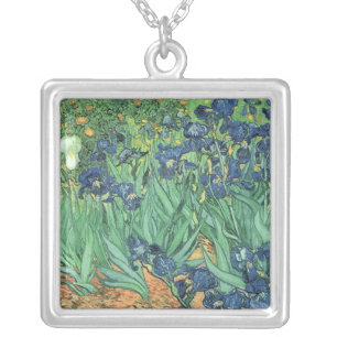 Vincent van Gogh   Irises, 1889 Silver Plated Necklace