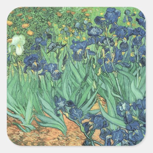 Vincent van Gogh  Irises 1889 Square Sticker
