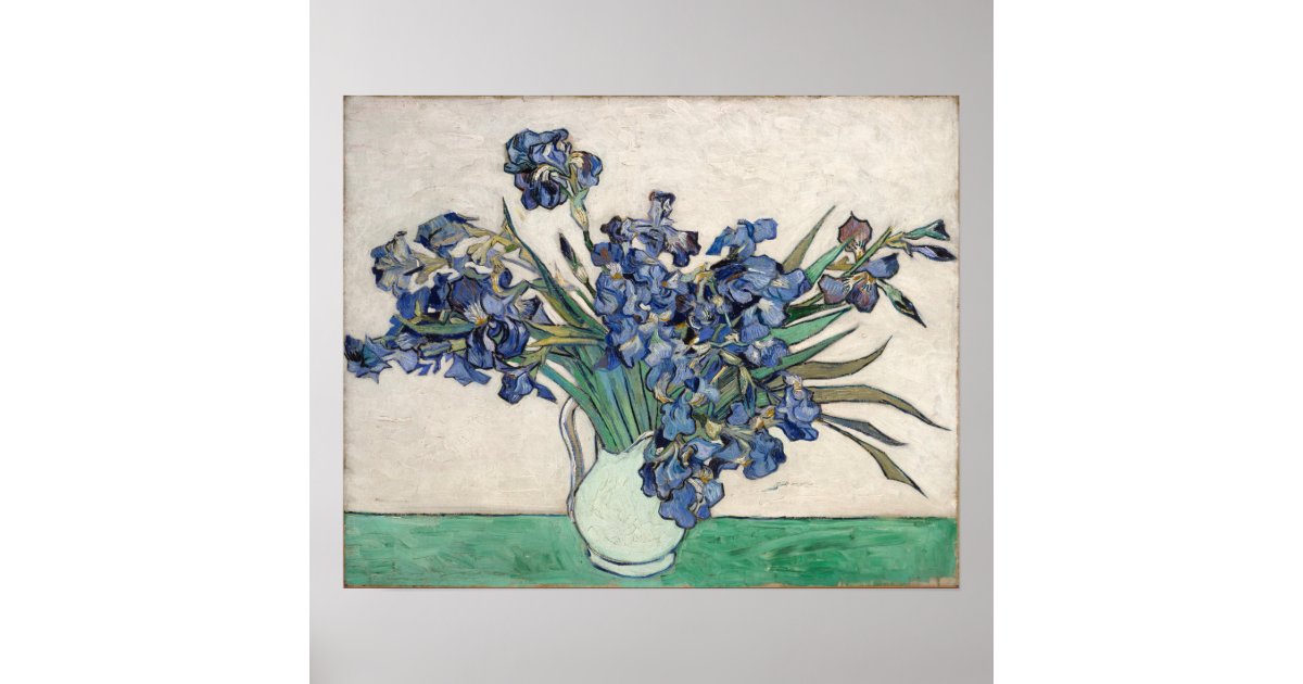 Vincent van Gogh Irises 1890 GalleryHD Fine Art Poster | Zazzle