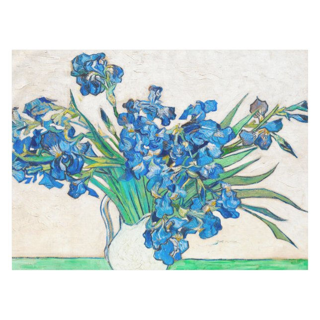 Vincent van Gogh IRISES AND ROSES tablecloth (Front (Horizontal))