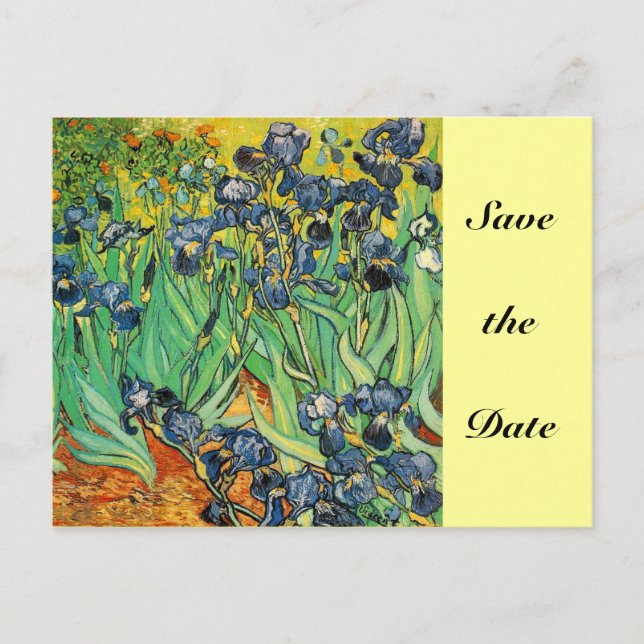 Vincent van Gogh,Irises Announcement Postcard (Front)