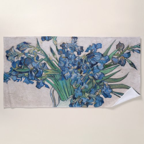 Vincent van Gogh _ Irises Beach Towel