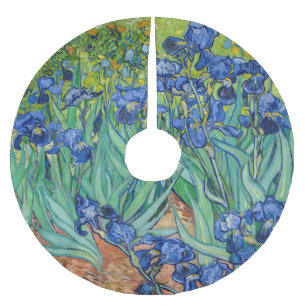 Vincent Van Gogh - Irises Brushed Polyester Tree Skirt