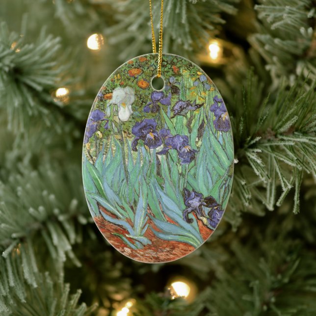 Vincent van Gogh - Irises Ceramic Ornament (Tree)