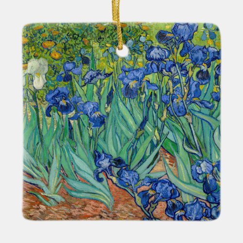 Vincent Van Gogh _ Irises Ceramic Ornament
