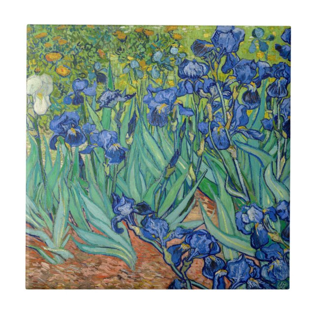 Vincent Van Gogh - Irises Ceramic Tile (Front)