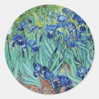Vincent van Gogh Irises Classic Round Sticker