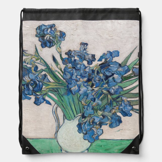 Vincent van Gogh - Irises Drawstring Bag (Front)