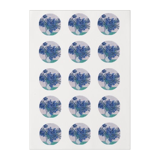 Vincent Van Gogh. Irises Edible Frosting Rounds (Sheet)