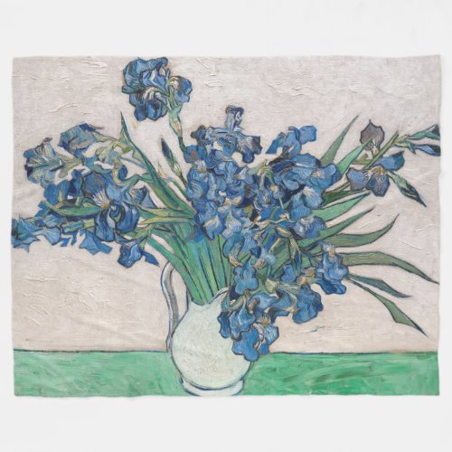 Vincent van Gogh _ Irises Fleece Blanket