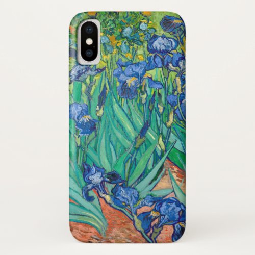 Vincent Van Gogh Irises Floral Vintage Fine Art iPhone X Case
