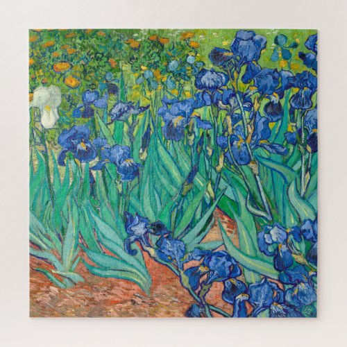 Vincent Van Gogh Irises Floral Vintage Fine Art Jigsaw Puzzle