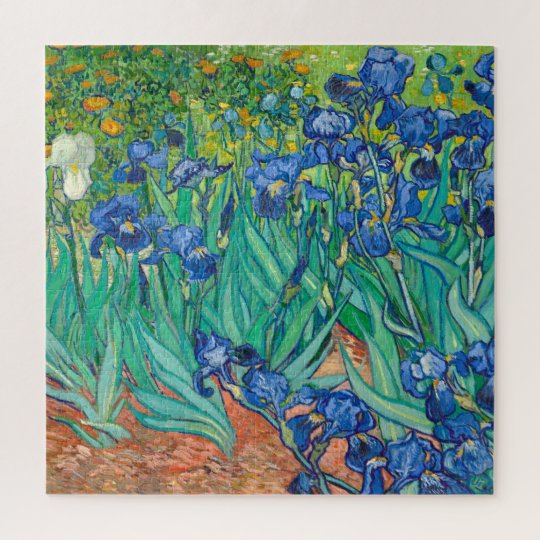 Vincent Van Gogh Irises Floral Vintage Fine Art Jigsaw Puzzle | Zazzle.com