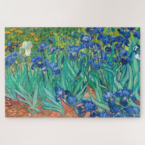 Vincent Van Gogh Irises Floral Vintage Fine Art Jigsaw Puzzle