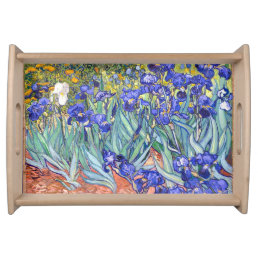 Vincent Van Gogh Irises Floral Vintage Fine Art Serving Tray