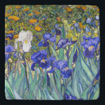 Vincent Van Gogh Irises Floral Vintage Fine Art Trivet<br><div class="desc">Vincent Van Gogh Blue Irises Floral Fine Art Irises is one of many paintings of irises by the Dutch Post-Impressionist artist Vincent van Gogh. Like many artists of his time Van Gogh was influenced by Japanese ukiyo-e woodblock prints. The strong outlines, unusual angles, including close-up views, is a typical element...</div>