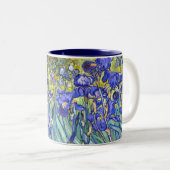 Vincent Van Gogh Irises Floral Vintage Fine Art Two-Tone Coffee Mug (Front Right)