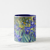 Vincent Van Gogh Irises Floral Vintage Fine Art Two-Tone Coffee Mug (Center)