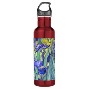 Vincent Van Gogh Irises Floral Vintage Fine Art Water Bottle