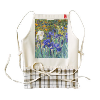 Vincent Van Gogh Irises Floral Vintage Fine Art Zazzle HEART Apron