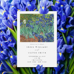 Vincent Van Gogh Irises Floral Wedding Invitation<br><div class="desc">Elegant modern wedding invitation featuring Vincent Van Gogh Irises floral painting</div>
