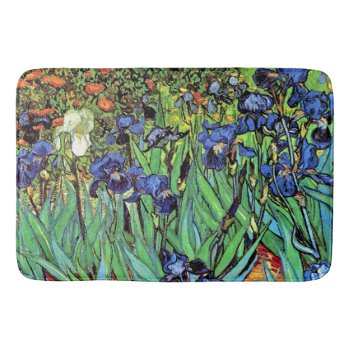 Vincent Van Gogh - Irises - Flower Lover Fine Art Bath Mat by ArtLoversCafe at Zazzle