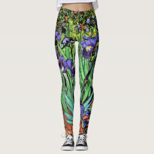 Vincent Van Gogh - Irises - Flower Lover Fine Art Leggings