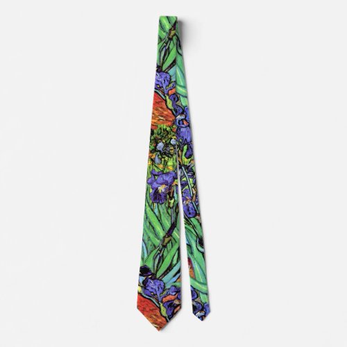 Vincent Van Gogh _ Irises _ Flower Lover Fine Art Neck Tie