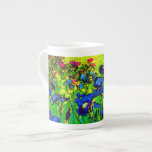 Vincent Van Gogh - Irises - Flower Lover Pop Art Bone China Mug<br><div class="desc">Oil on canvas from 1889 showing beautiful purple irises that Van Gogh painted while staying at the Asylum at Saint Paul-de-Mausole in Saint-Remy, France. While many versions of this painting show the flowers as blue, scientists studying the irises in one of Van Gogh's later paintings have found that the flowers...</div>
