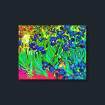 Vincent Van Gogh - Irises - Flower Lover Pop Art Canvas Print<br><div class="desc">Oil on canvas from 1889 showing beautiful purple irises that Van Gogh painted while staying at the Asylum at Saint Paul-de-Mausole in Saint-Remy, France. While many versions of this painting show the flowers as blue, scientists studying the irises in one of Van Gogh's later paintings have found that the flowers...</div>