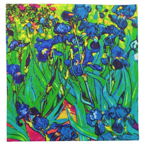 Vincent Van Gogh _ Irises _ Flower Lover Pop Art Napkin