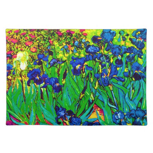 Vincent Van Gogh _ Irises _ Flower Lover Pop Art Placemat