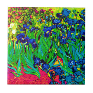 Vincent Van Gogh - Irises - Flower Lover Pop Art Tile