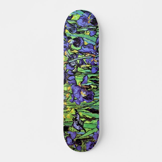 Vincent Van Gogh Irises - Flower Lover Skateboard (Front)