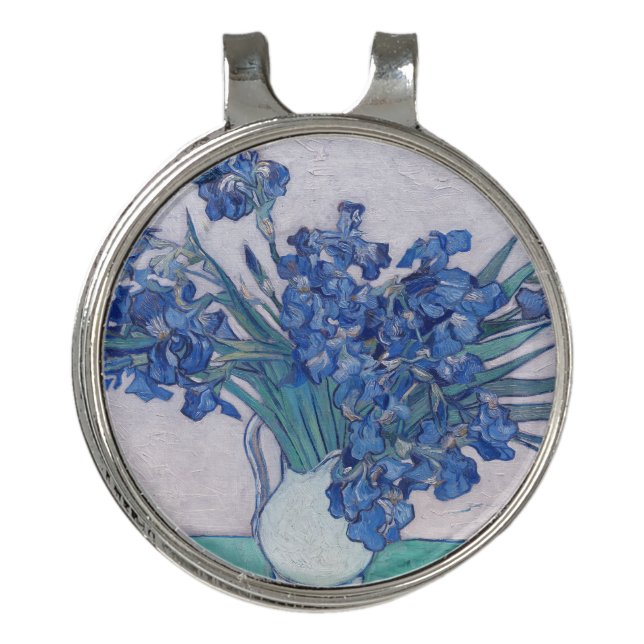 Vincent Van Gogh. Irises   Golf Hat Clip (Front)
