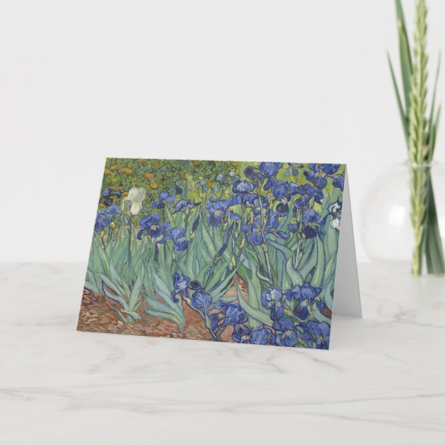 Vincent van Gogh  ( Irises ) Greeting Card (Front)