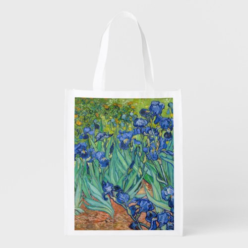Vincent Van Gogh _ Irises Grocery Bag