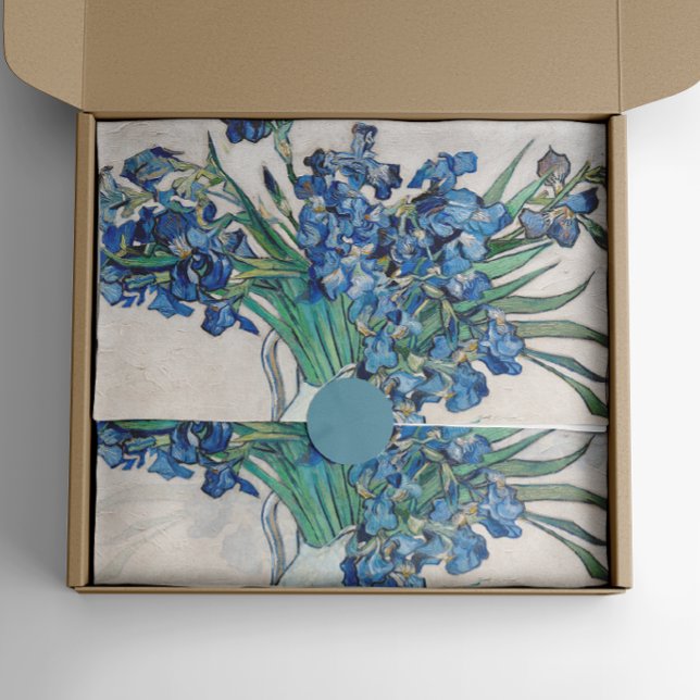 Vincent Van Gogh Irises. Impressionism blue floral Tissue Paper (Creator Uploaded)