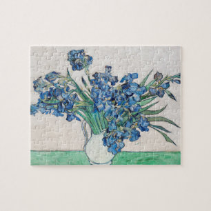 Vincent Van Gogh. Irises. Impressionism floral Jigsaw Puzzle