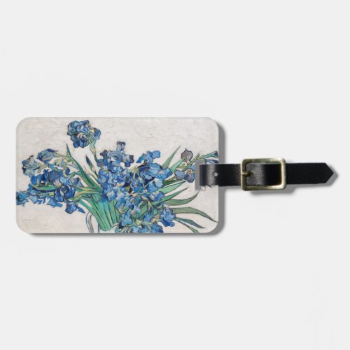 Vincent Van Gogh Irises Impressionism floral Luggage Tag