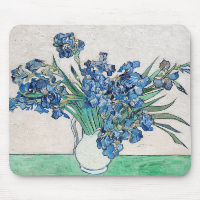 Vincent Van Gogh. Irises. Impressionism floral Mouse Pad (Front)