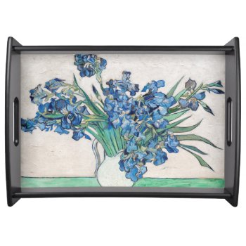 Vincent Van Gogh. Irises. Impressionism Floral Serving Tray by RemioniArt at Zazzle