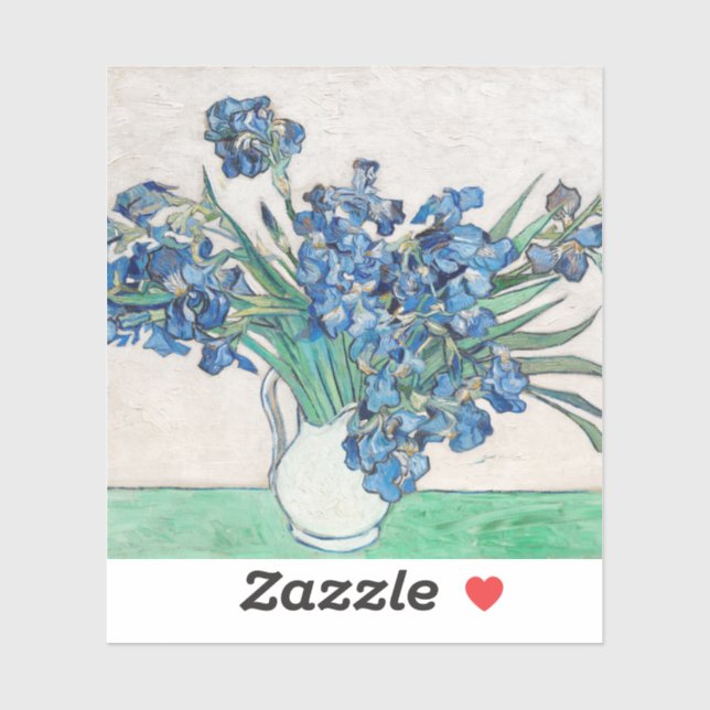 Vincent Van Gogh. Irises. Impressionism floral Sticker (Sheet)