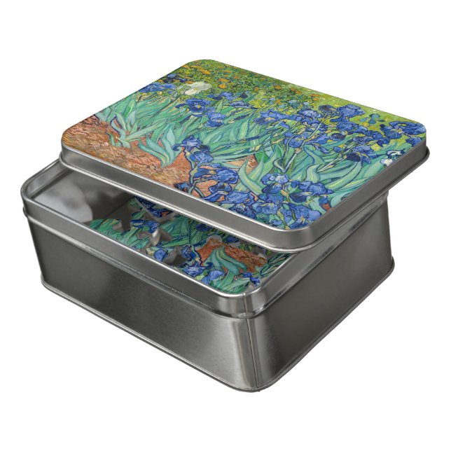 Vincent Van Gogh - Irises Jigsaw Puzzle (Lid Open)