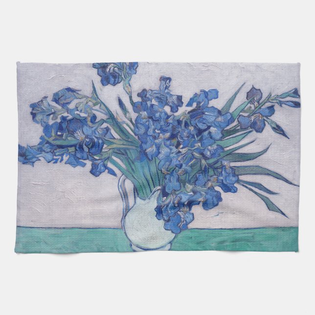 Vincent Van Gogh. Irises Kitchen Towel (Horizontal)