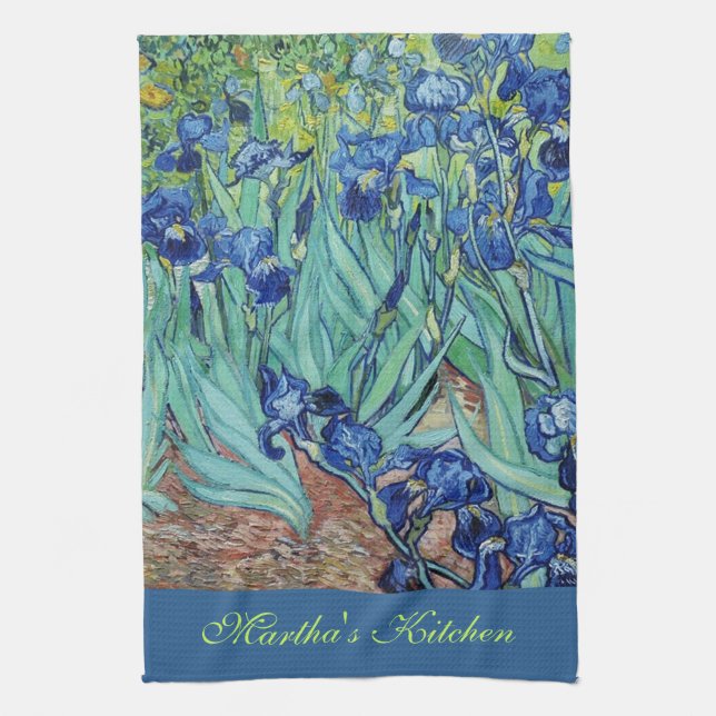 Vincent van Gogh, Irises Kitchen Towel (Vertical)