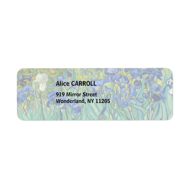Vincent Van Gogh - Irises Label (Front)