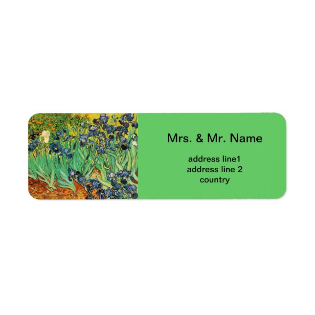 Vincent van Gogh,Irises Label (Front)