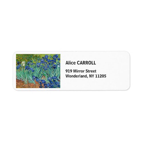 Vincent Van Gogh _ Irises Label